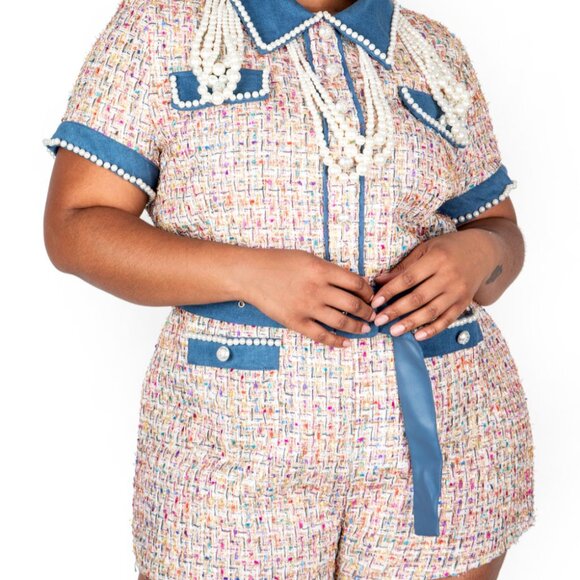 Ladies Who Lunch Romper by Sante Grace - bespoke fashion! - Picture 1 of 8